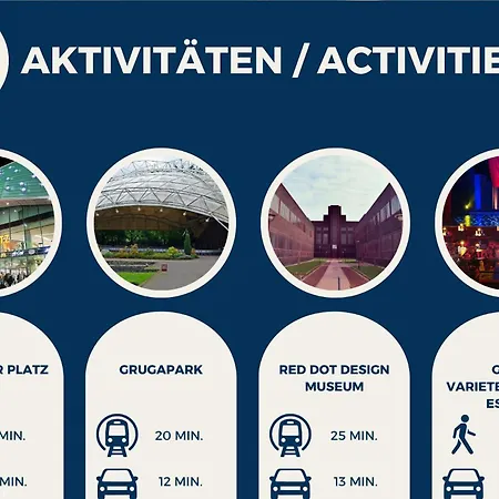 Apartment Rtr - Fuer Bis Zu 8 Personen - Voll Ausgestattet - Zentral Limbecker Platz - Messe - Uniklinikum - Smart Tv - Modern *