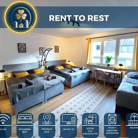 Apartment Rtr - Fuer Bis Zu 8 Personen - Voll Ausgestattet - Zentral Limbecker Platz - Messe - Uniklinikum - Smart Tv - Modern